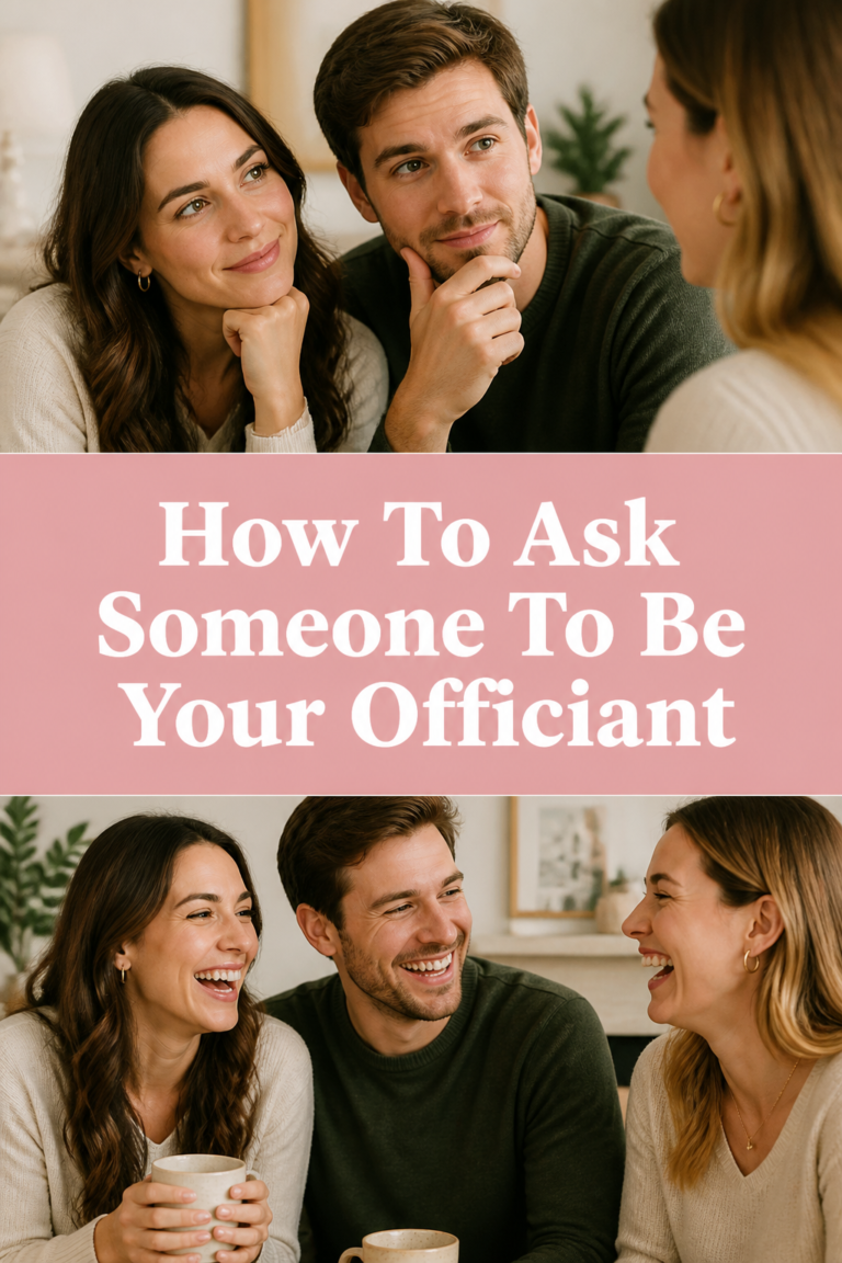 💍 How To Ask Someone To Be Your Officiant
