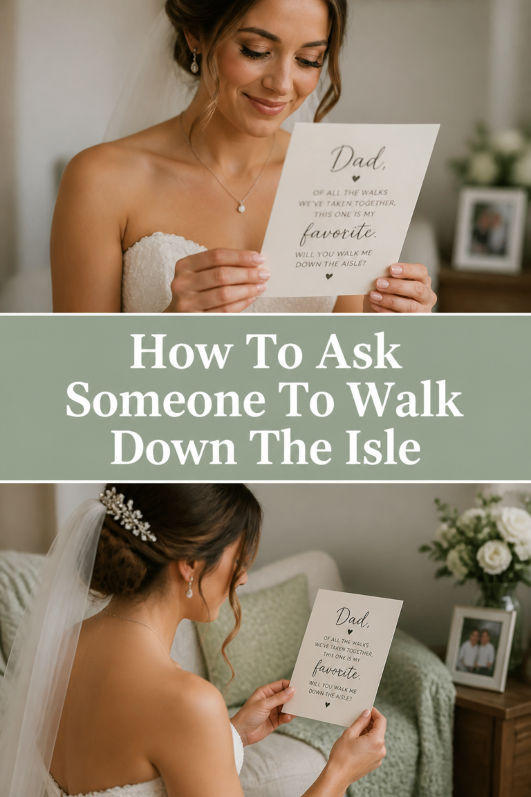 💍 How To Ask Someone To Walk Down The Isle