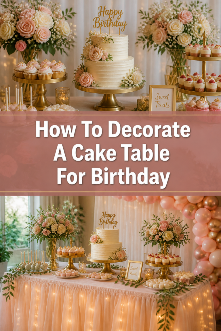 🎂 How To Decorate A Cake Table For Birthday