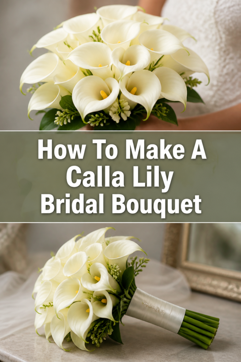 💐 How To Make A Calla Lily Bridal Bouquet