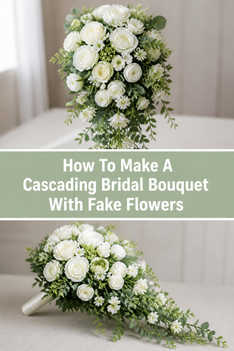 How To Make A Cascading Bridal Bouquet With Fake Flowers