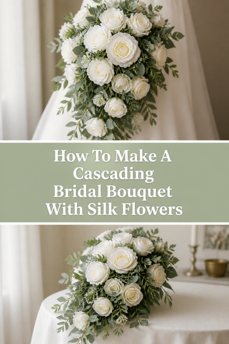 💐 How To Make A Cascading Bridal Bouquet With Silk Flowers