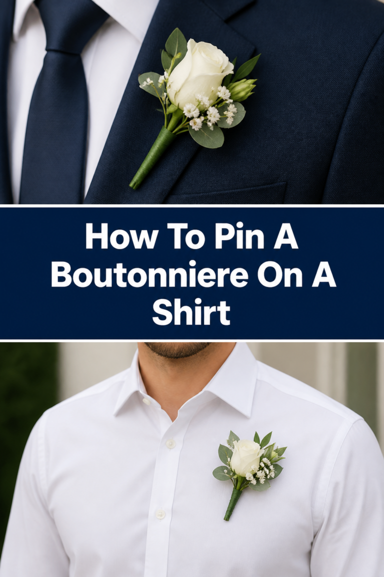 🌹 How To Pin A Boutonniere On A Shirt