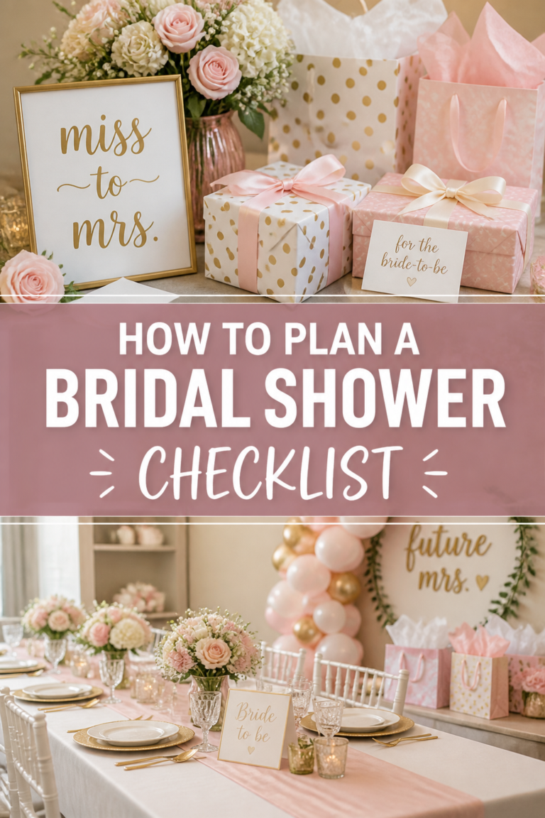 💍 How To Plan A Bridal Shower Checklist
