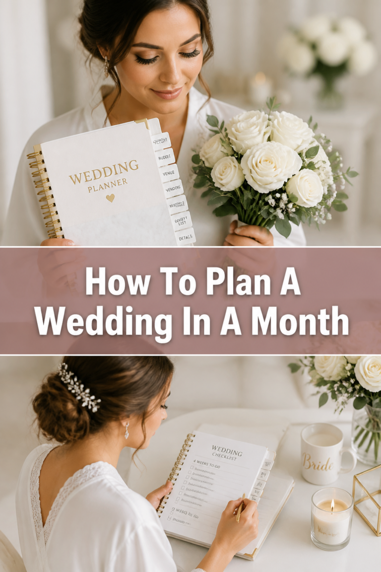 👰 How To Plan A Wedding In A Month
