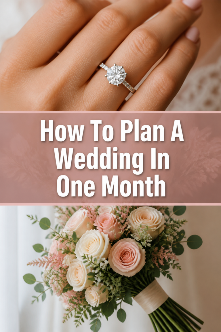 💍 How To Plan A Wedding In One Month