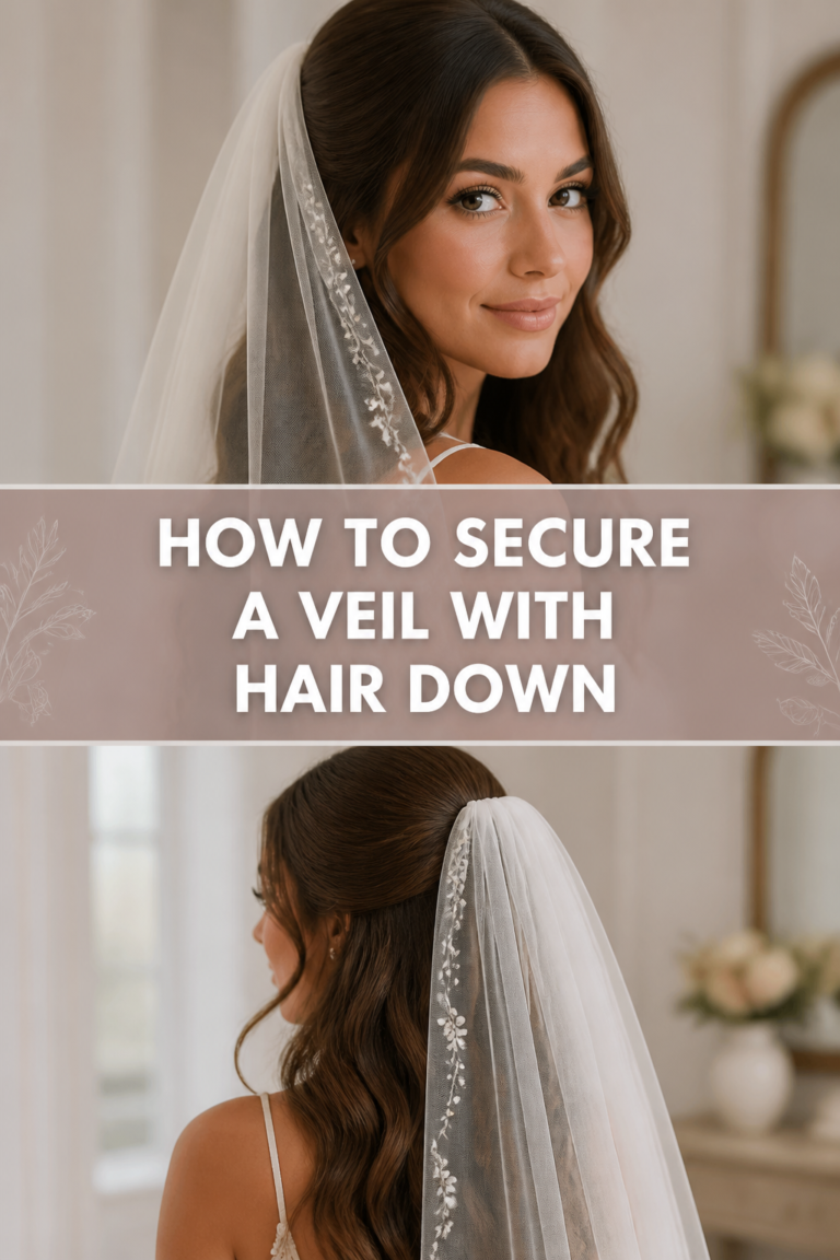👰‍♀️ How To Secure A Veil With Hair Down