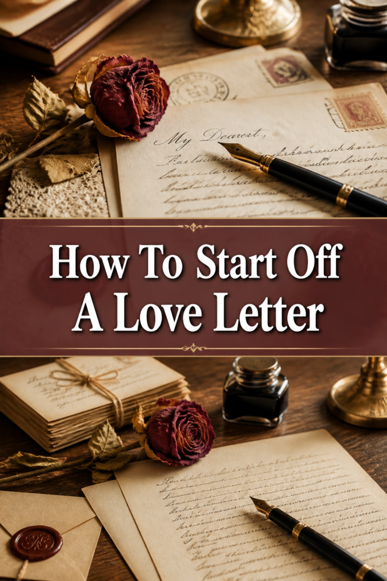 💌 How To Start Off A Love Letter