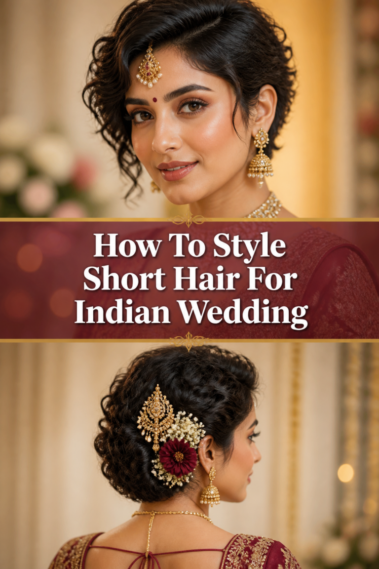 ✨ How To Style Short Hair For Indian Wedding