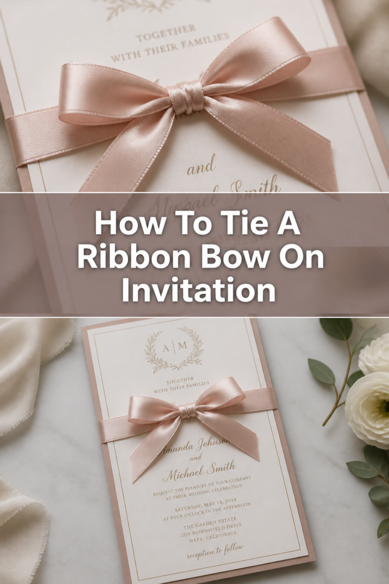 🎀 How To Tie A Ribbon Bow On Invitation