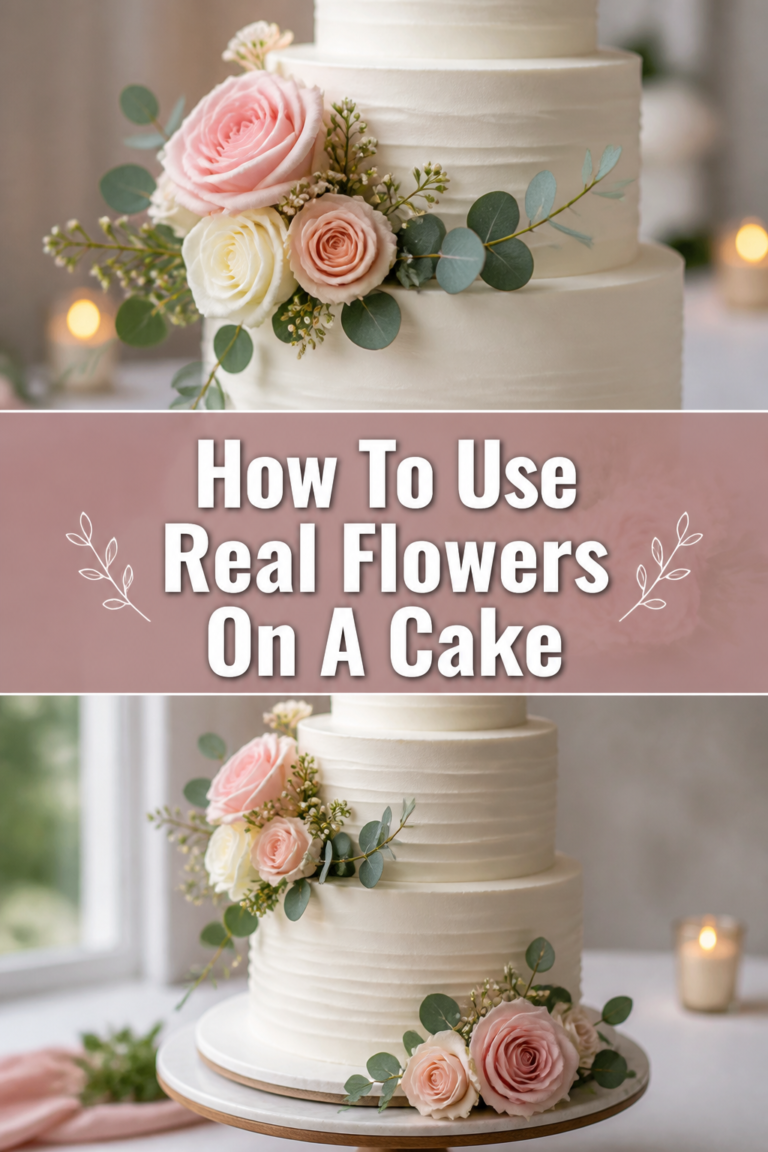 🌸 How To Use Real Flowers On A Cake