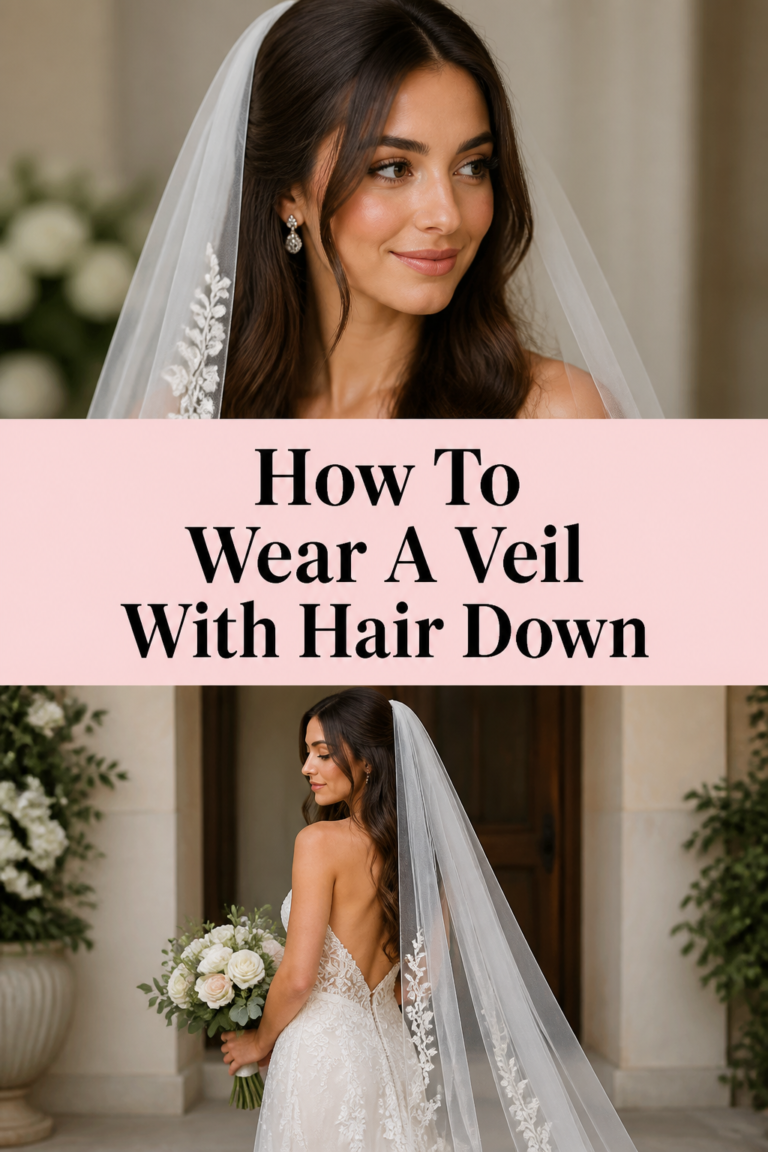 👰 How To Wear A Veil With Hair Down