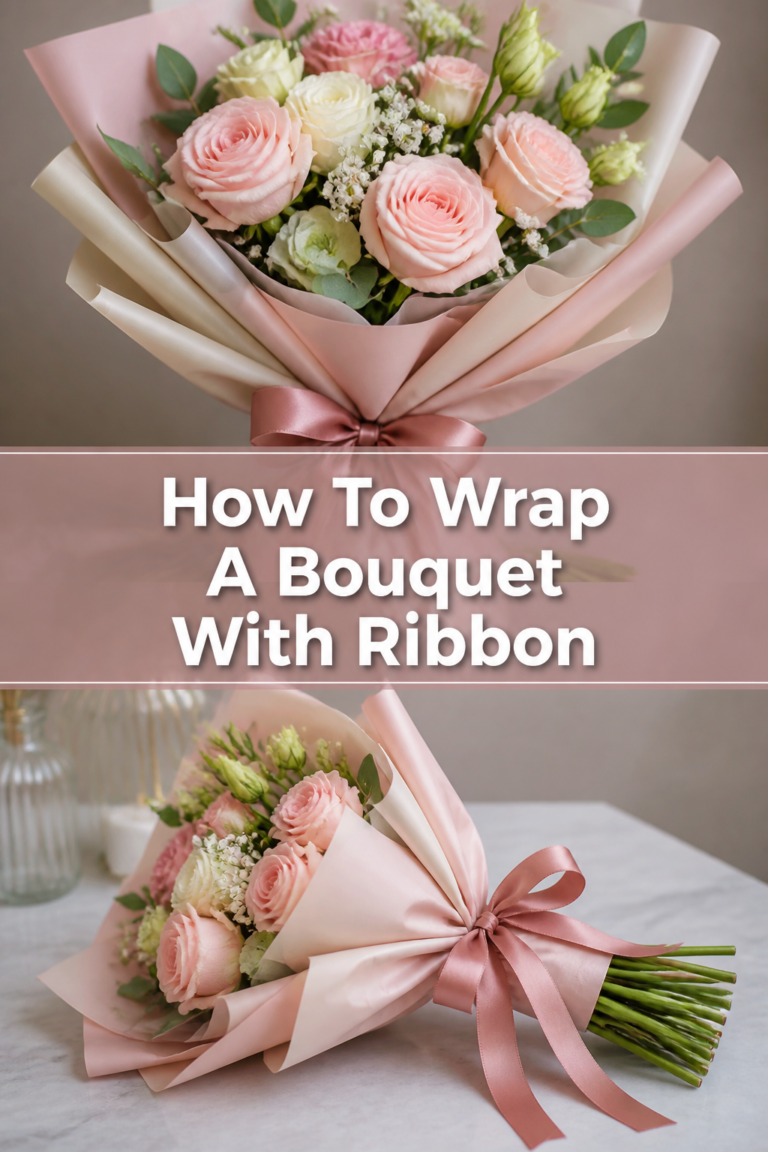 💐 How To Wrap A Bouquet With Ribbon