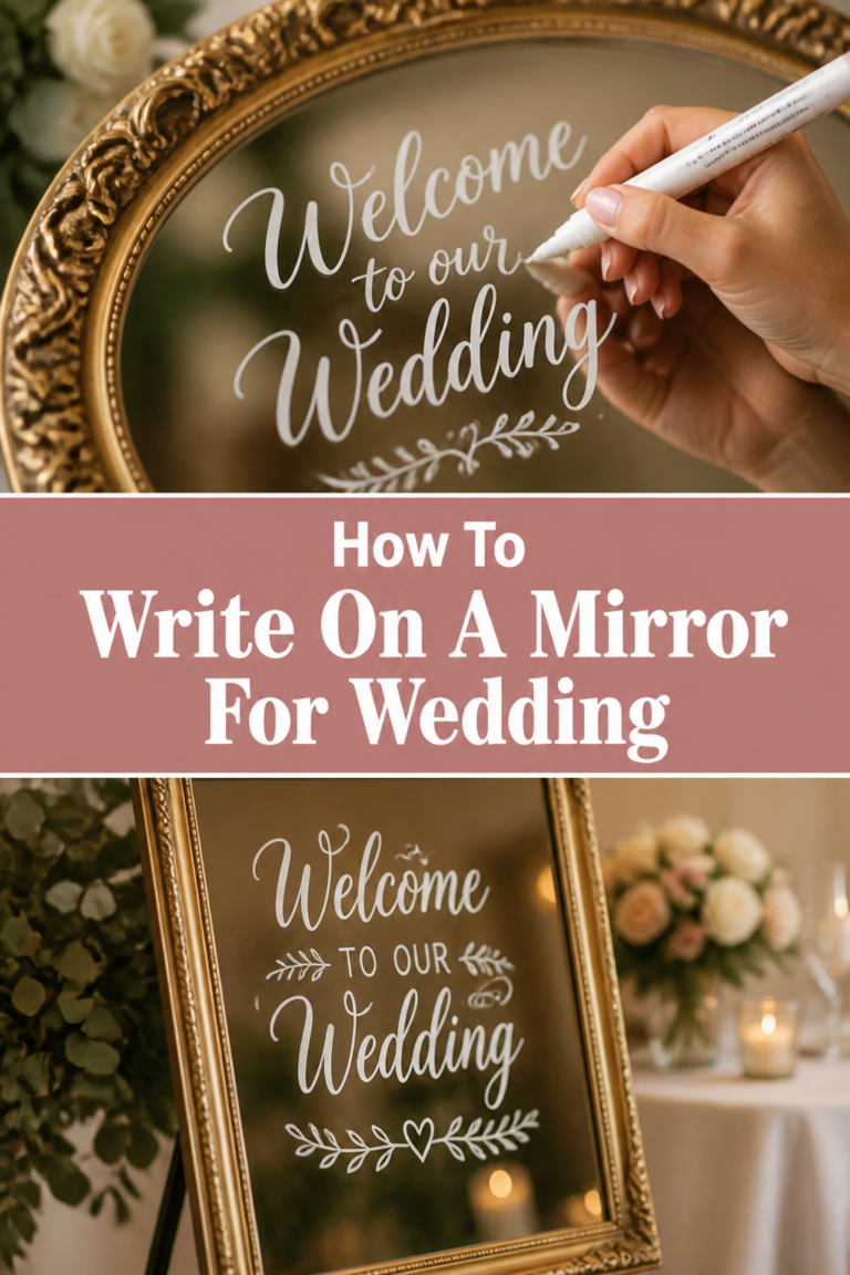 How To Write On A Mirror For Wedding