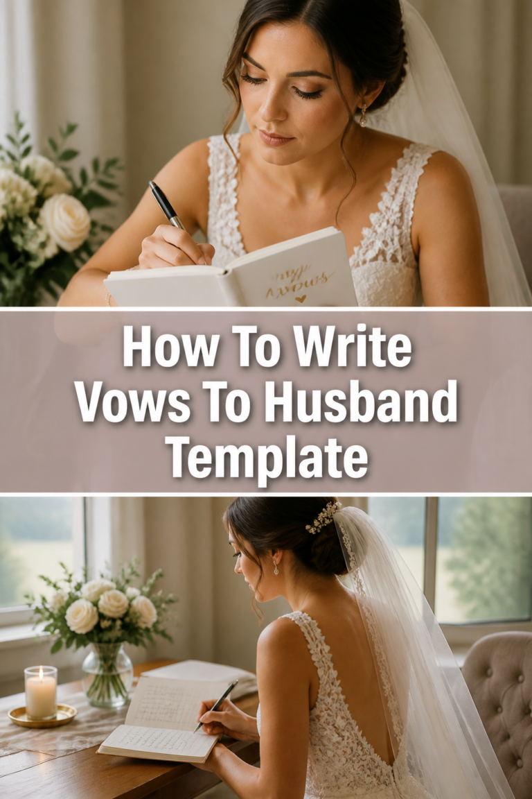 📌 How To Write Vows To Husband Template