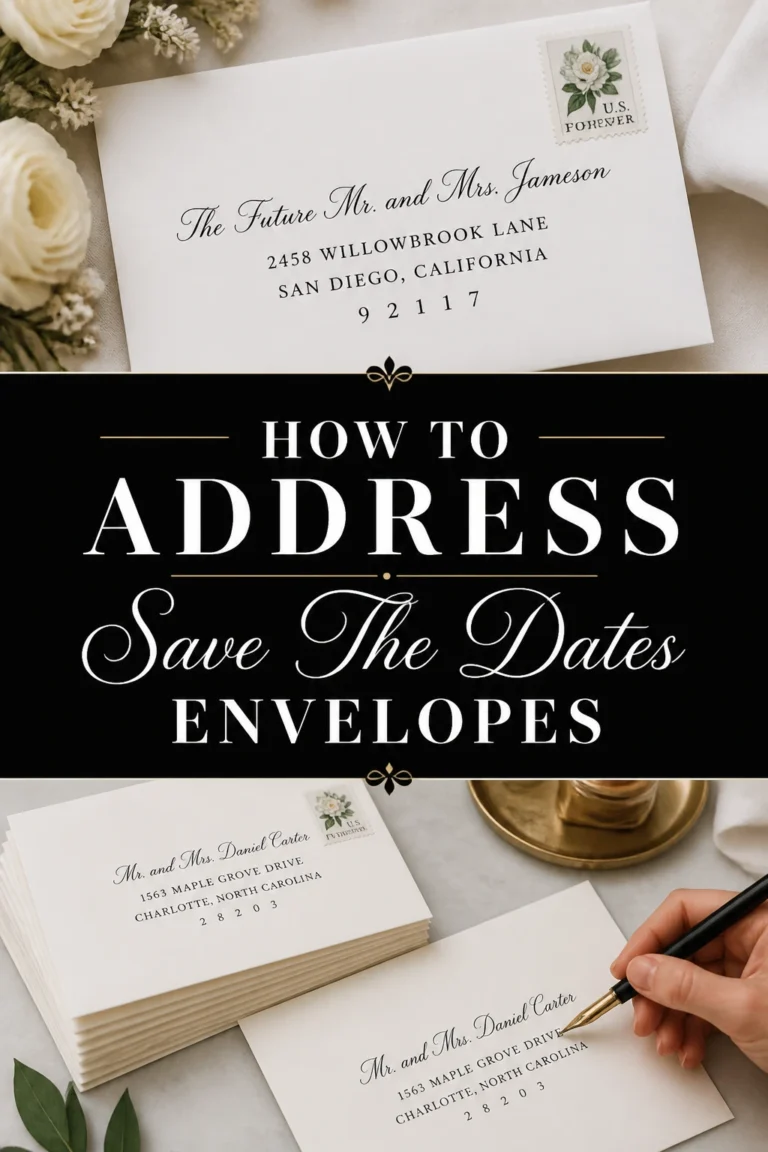 💌 How To Address Save The Dates Envelopes