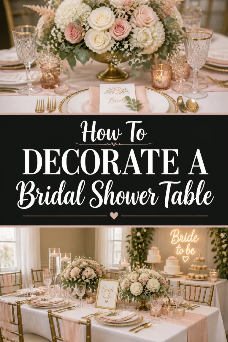 👰 How To Decorate A Bridal Shower Table