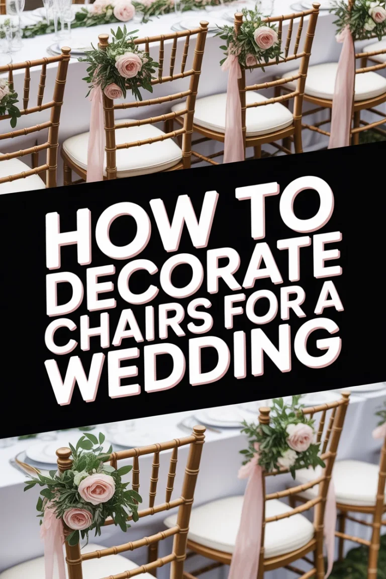💒 How To Decorate Chairs For A Wedding