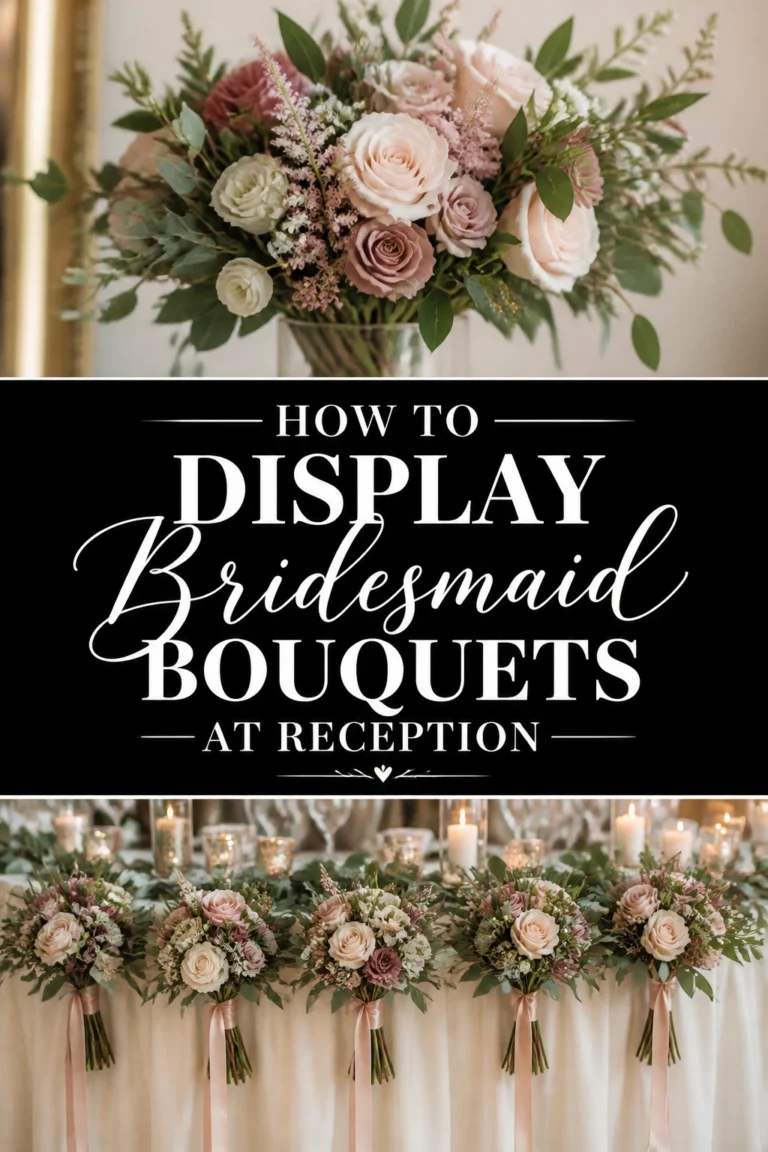 💐 How To Display Bridesmaid Bouquets At Reception
