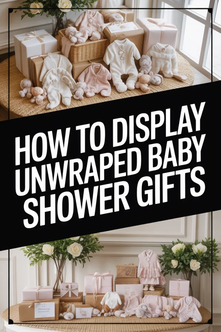 ✨ How To Display Unwrapped Baby Shower Gifts