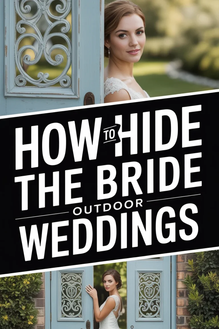 ✨ How To Hide The Bride Outdoor Weddings