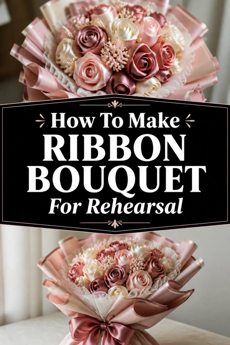 💐 How To Make Ribbon Bouquet For Rehearsal