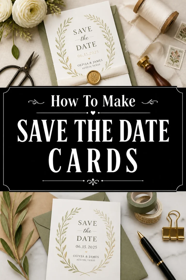 📅 How To Make Save The Date Cards