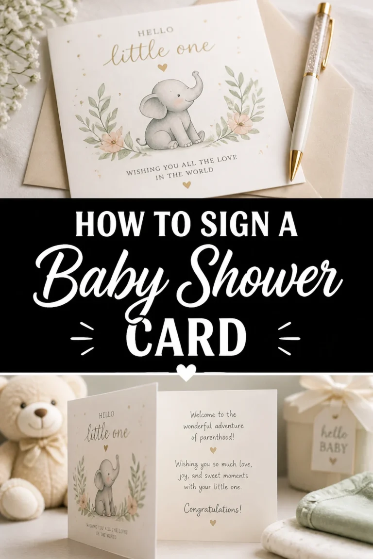 👶 How To Sign A Baby Shower Card