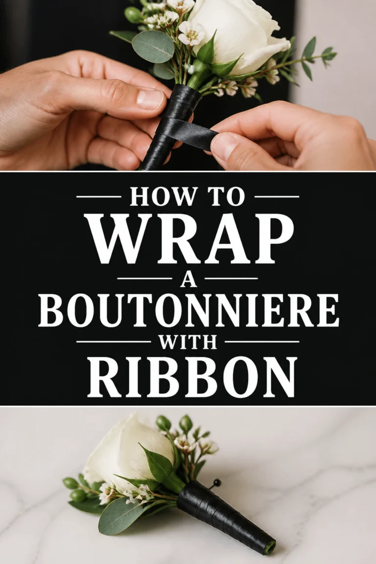 🎀 How To Wrap A Boutonniere With Ribbon
