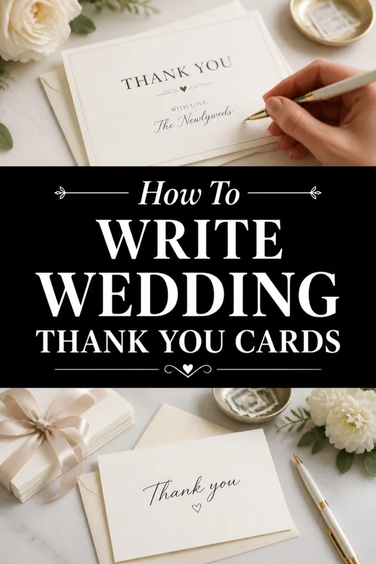 💌 How To Write Wedding Thank You Cards